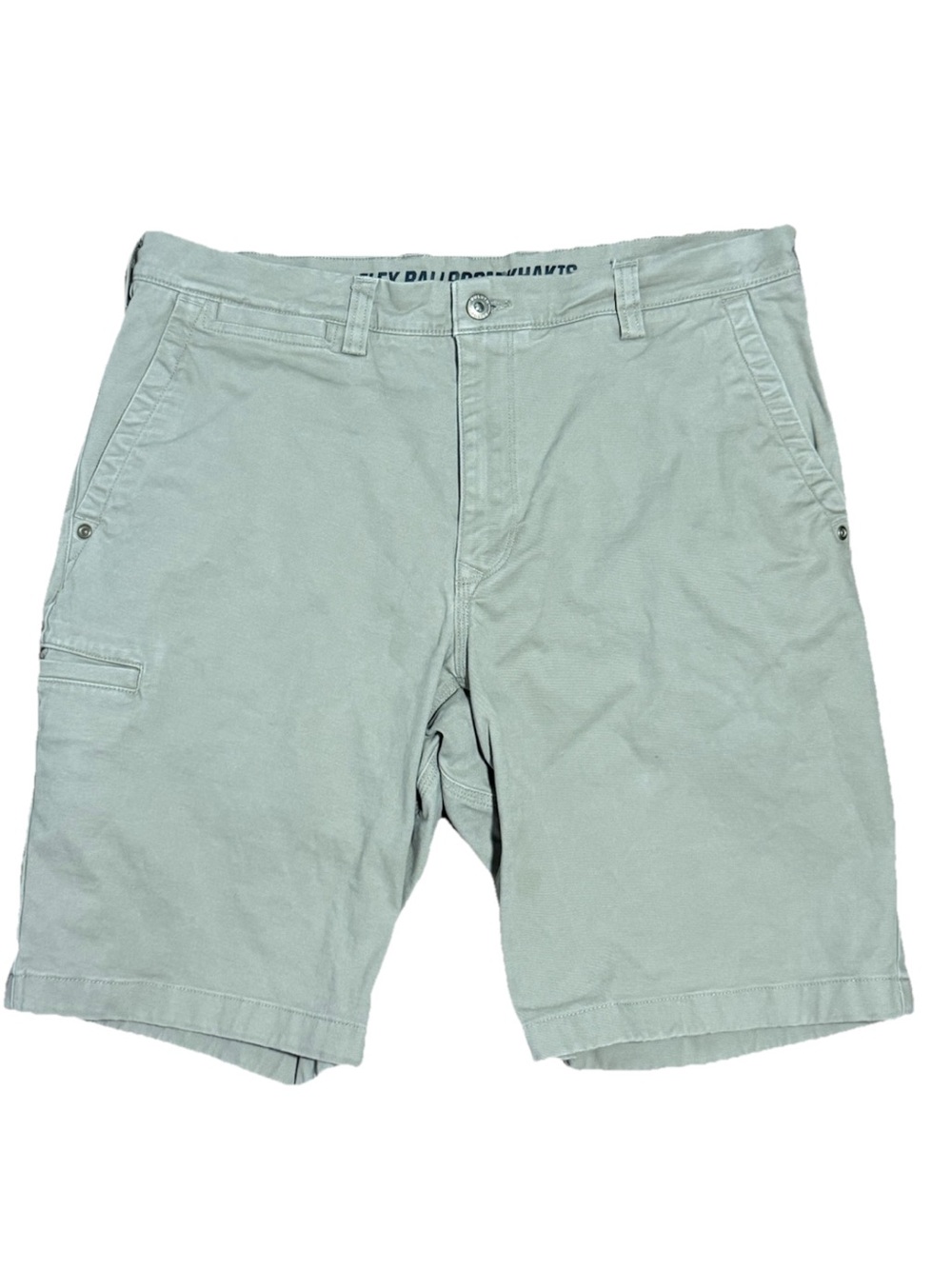 Duluth Trading Flex Ballroom Khaki Shorts Relaxed Fit Size 34 Stretch Casual Tan